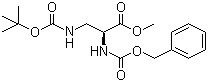 (S)-Methyl 2-N-Cbz-3-N-Boc-propanoate molecular structure (CAS 58457-98-0)