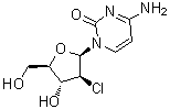 4-Amino-1-(2-chloro-2-deoxy-beta-D-arabinofuranosyl)-2(1H)-pyrimidinone molecular structure (CAS 58461-30-6)