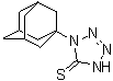 1,2-Dihydro-1-tricyclo[3.3.1.1(3,7)]dec-1-yl-5H-tetrazole-5-thione molecular structure (CAS 58473-97-5)
