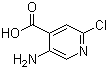 structure of CAS# 58483-95-7, 5-Amino-2-chloropyridine-4-carboxylic acid