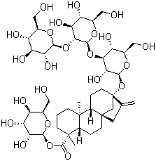 结构式 CAS# 58543-16-1, 甜菊双糖苷 A; 瑞鲍迪甙 A