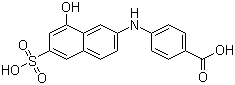 结构式 CAS# 5855-84-5, 6-(4-羧基苯胺基)-4-羟基-2-萘磺酸