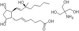 Carboprost tromethamine molecular structure (CAS 58551-69-2)