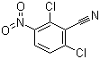 structure of CAS# 5866-98-8, 2,6-Dichloro-3-nitrobenzonitrile;2,6-Dichloro-3-nitrobenzenecarbonitrile