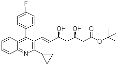 结构式 CAS# 586966-54-3, 匹伐他汀叔丁酯