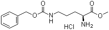 N5-苄氧羰基-L-鸟氨酸甲酯盐酸盐分子结构 (CAS 5874-75-9)