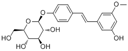 structure of CAS# 58762-96-2, Pinostilbenoside;beta-D-Glucopyranoside 4-[(1E)-2-(3-Hydroxy-5-methoxyphenyl)ethenyl]phenyl