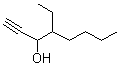 structure of CAS# 5877-42-9, 4-Ethyl-1-octyn-3-ol;4-Ethyl-3-hydroxy-1-octyne; Ethyloctynol; NSC 62119