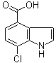 7-Chloro-1H-indole-4-carboxylic acid molecular structure (CAS 588688-45-3)