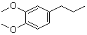 structure of CAS# 5888-52-8, 3,4-Dimethoxypropylbenzene;4-Propylveratrole; Dihydroeugenol dimethyl ether
