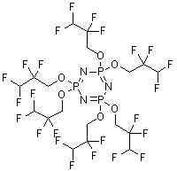 结构式 CAS# 58943-98-9, 2,2,4,4,6,6-六氢-2,2,4,4,6,6-六(2,2,3,3-四氟丙氧基)-1,3,5,2,4,6-三氮杂三磷杂苯