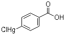 structure of CAS# 59-85-8, (4-Carboxyphenyl)chloromercury;4-(Chloromercuri)benzoic acid; 4-Carboxyphenylmercuric chloride; NSC 32866; PCMB; p-(Chloromercuri)benzoic acid; p-Carboxyphenylmercuric chloride; p-Chlormercuribenzoic acid; p-Chloromercuric benzoic acid