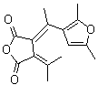 (E)-alpha-2,5-Dimethyl-3-furylethylidene(isopropylidene)succinic anhydride molecular structure (CAS 59000-86-1)