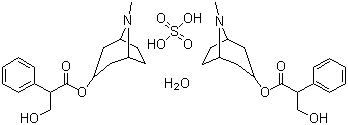 Atropine sulfate monohydrate molecular structure (CAS 5908-99-6)