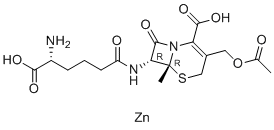 头孢菌素 C 锌盐分子结构 (CAS 59143-60-1)