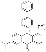 结构式 CAS# 591773-92-1, 10-(4-联苯基)-2-异丙基噻吨酮-10-硫鎓六氟磷酸盐
