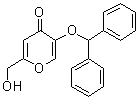 5-(Diphenylmethoxy)-2-(hydroxymethyl)-4H-pyran-4-one molecular structure (CAS 59281-02-6)