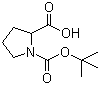 吡咯烷-1,2-二甲酸 1-叔丁酯分子结构 (CAS 59433-50-0)
