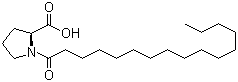 1-(1-Oxohexadecyl)-L-proline molecular structure (CAS 59441-32-6)