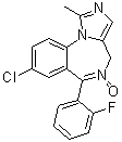 8-Chloro-6-(2-fluorophenyl)-1-methyl-4H-imidazo[1,5-a][1,4]benzodiazepine 5-oxide molecular structure (CAS 59468-83-6)