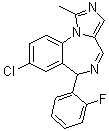 8-Chloro-6-(2-fluorophenyl)-1-methyl-6H-imidazo[1,5-a][1,4]benzodiazepine molecular structure (CAS 59469-74-8)