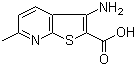 3-氨基-6-甲基噻吩并[2,3-b]吡啶-2-羧酸分子结构 (CAS 59488-60-7)
