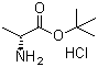 structure of CAS# 59531-86-1, D-Alanine tert-butyl ester hydrochloride;H-D-Ala-OtBu.HCl