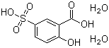 structure of CAS# 5965-83-3, 5-Sulfosalicylic acid dihydrate;2-Hydroxy-5-sulfobenzoic acid