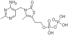 Thiamine thiazolone pyrophosphate molecular structure (CAS 59733-97-0)
