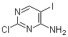 2-Chloro-5-iodo-4-pyrimidinamine molecular structure (CAS 597551-56-9)