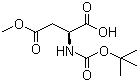 structure of CAS# 59768-74-0, Boc-L-aspartic acid 4-methyl ester;Boc-Asp(OMe)-OH
