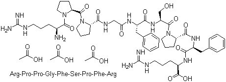 舒缓激肽三醋酸盐分子结构 (CAS 5979-11-3)