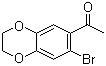 structure of CAS# 59820-90-5, 1-(7-Bromo-2,3-dihydro-1,4-benzodioxin-6-yl)ethanone