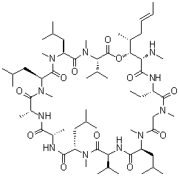 结构式 CAS# 59865-16-6, 异构环孢菌素 A