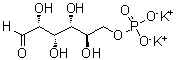 D-葡萄糖-6-磷酸酯二钾盐分子结构 (CAS 5996-17-8)