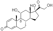 (11alpha)-11,17,21-Trihydroxypregna-1,4-diene-3,20-dione molecular structure (CAS 600-90-8)