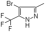 4-Bromo-3-methyl-5-(trifluoromethyl)-1H-pyrazole molecular structure (CAS 60061-68-9)