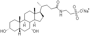 牛磺鹅去氧胆酸钠分子结构 (CAS 6009-98-9)