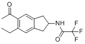N-(5-乙酰基-6-乙基-2,3-二氢-1H-茚-2-基)-2,2,2-三氟乙酰胺分子结构 (CAS 601487-89-2)