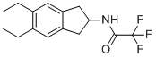 N-(5,6-diethyl-2,3-dihydro-1H-inden-2-yl)-2,2,2-trifluoroacetamide molecular structure (CAS 601487-90-5)