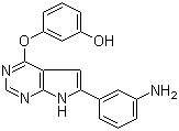 structure of CAS# 601514-19-6, TWS 119;3-[[6-(3-Aminophenyl)-7H-pyrrolo[2,3-d]pyrimidin-4-yl]oxy]phenol
