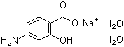 结构式 CAS# 6018-19-5, 对氨基水杨酸钠