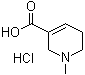 structure of CAS# 6018-28-6, Arecaidine hydrochloride;1,2,5,6-Tetrahydro-1-methyl-3-pyridinecarboxylic acid hydrochloride