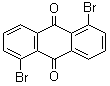 structure of CAS# 602-77-7, 1,5-Dibromoanthraquinone;1,5-Dibromo-9,10-anthraquinone