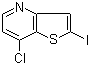 structure of CAS# 602303-26-4, 7-Chloro-2-iodothieno[3,2-b]pyridine