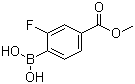 2-Fluoro-4-methoxycarbonylphenylboronic acid molecular structure (CAS 603122-84-5)