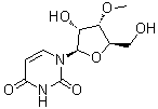 3'-O-甲基尿苷分子结构 (CAS 6038-59-1)