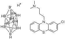 氯丙嗪九氢十硼酸盐分子结构 (CAS 60385-84-4)