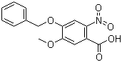 structure of CAS# 60547-92-4, 4-Benzyloxy-5-methoxy-2-nitrobenzoic acid;5-Methoxy-2-nitro-4-(phenylmethoxy)benzoic acid; 4-Benzyloxy-3-methoxy-6-nitrobenzoic acid