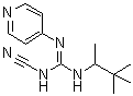 structure of CAS# 60560-33-0, Pinacidil;(R,S)-Pinacidil; (±)-Pinacidil; 1-(3,3-Dimethylbutan-2-yl)-2-cyano-3-(pyridin-4-yl)guanidine; P 1134; Pindac; S 1230